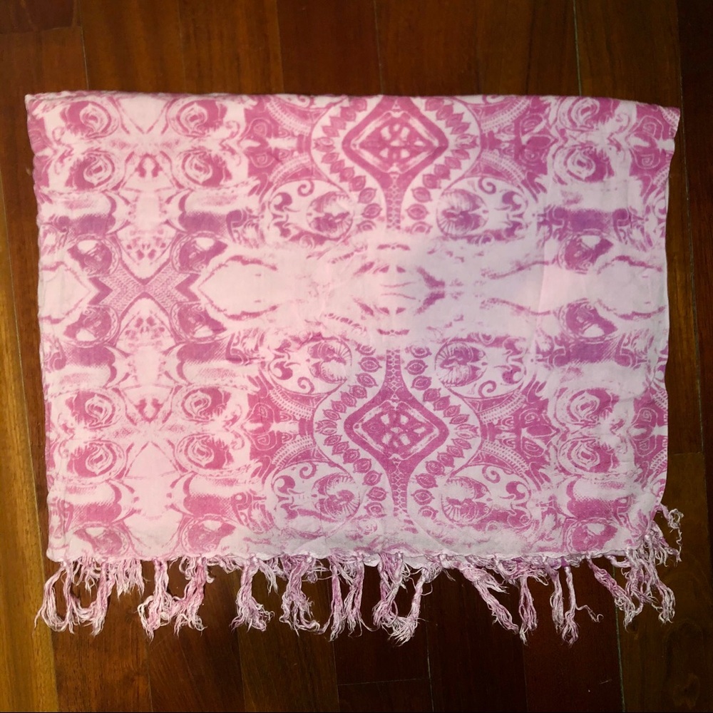 Large pink scarf/wrap/shawl 61 x 42 inches
